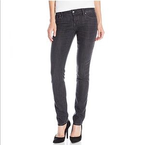 Level 99 Lily Skinny Straight Jeans Charcoal